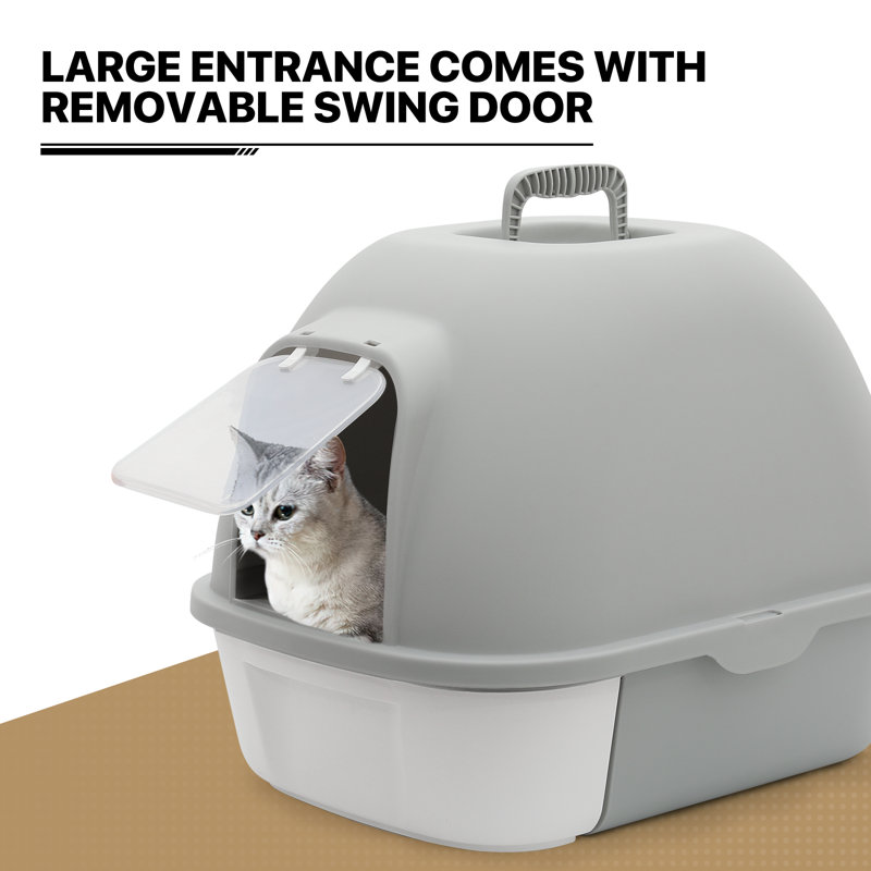 Cat litter box with removable tray best sale